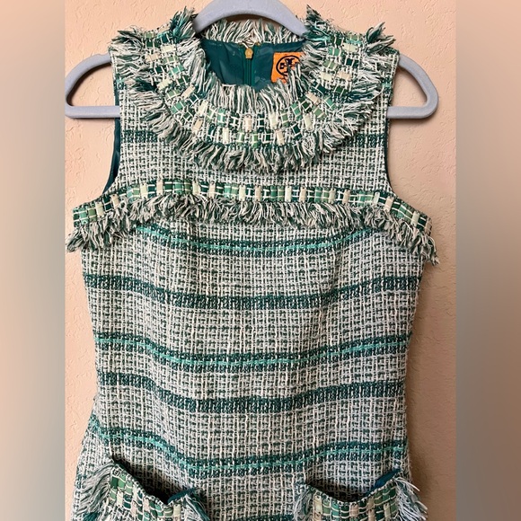 Tory Burch Curtis Tweed Knee Length Dress - Picture 3 of 14